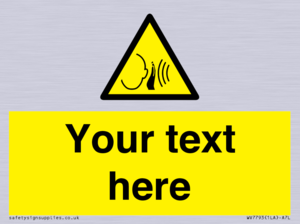 Custom warning sudden loud noise